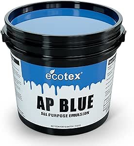 Ecotex® AP Blue Screen Printing Emulsion (Pint - 16oz.) Pre - Sensitized Photo Emulsion for Silk Screens, Textiles, and Fabric - for Screen Printing Plastisol Ink, Screen Printing Supplies