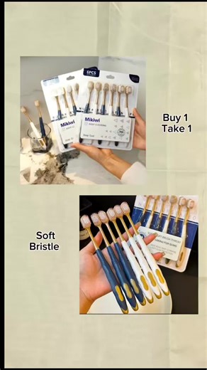 brush, brush, brush 🤍 #toothbrush #buy1take1 #fyp #softbristletoothbrush