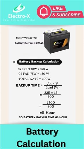 how to calculate battery size? #electrox #trending #batterytips #batterysize #electricalengineering