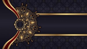 motion background, with golden mandala ornament