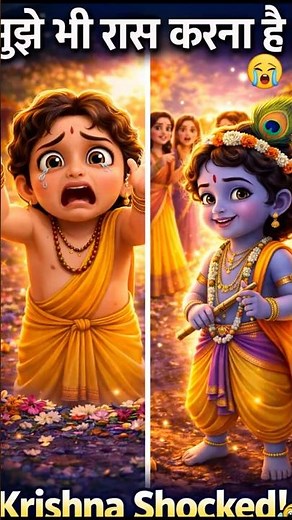 कृष्ण की नटखट बाल-लीलाएं 😂🎭 #kanhastories #krishnastories #kidsstories