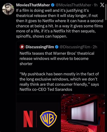 - Netflix’s $83 billion acquisition of Warner Bros., announced December 5, 2025, includes a commitment to theatrical releases but signals shorter exclusive windows, as co-CEO Ted Sarandos argues they better serve streaming subscribers. #NetflixAcquisition #WarnerBros #TheatricalRelease #StreamingIndustry - Sarandos’ stance echoes his April 2025 comment labeling theaters “outmoded,” drawing criticism from over 100 Hollywood producers who warned Congress the deal could erode cinema viability by ha