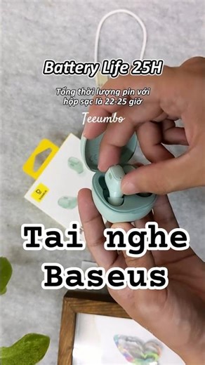 Tai nghe Mini In-Ear Baseus WM01 pin kéo dài 25h #tainghe #teeumbo #baseus