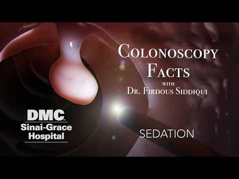 What types of sedation are needed during a colonoscopy?