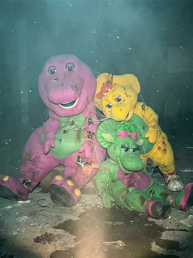 Exploring abandoned Barney & Friends set location. 🔦🥲 @Joy🦋 #barneyandfriends #barney #abandoned #nostalgia #truecrime Disclaimer: fictional content for entertainment purposes only.