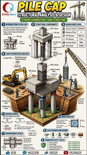 PILE CAP STRUCTURAL ANALYSIS & DESIGN | Complete Civil Engineering Guide | #civilengineering