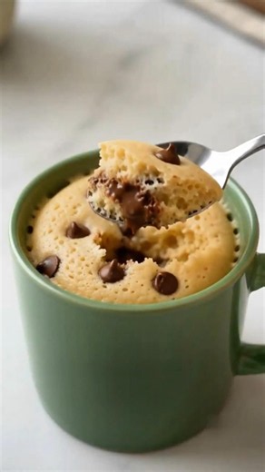 Healthy Chocolate Chip Mug Cake 🧁 1-Minute High-Protein Dessert!