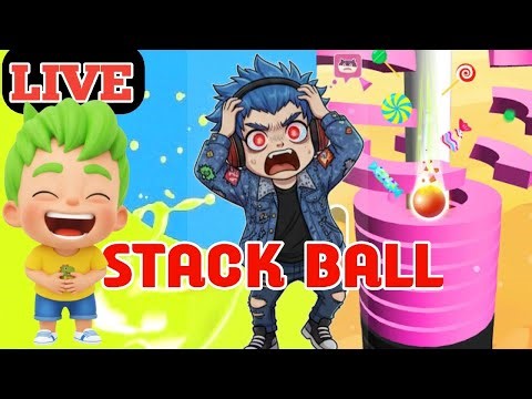 🔥 Epic Stack Ball Grind – Smashing My Way to 6000! #live #games #stackball #gameplay