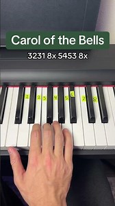 Carol of the Bells Easy Piano Tutorial #piano #carolofthebells #christmas