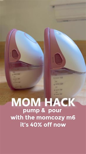 pump & pour with the momcozy m6 it's 40% off now.#momcozym6 #momcozybreastpump #pumpandpourwithme #breastfeeding #pumpingmom