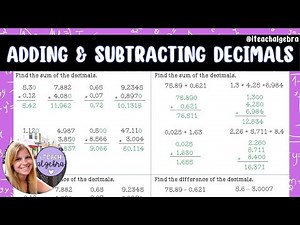Adding and Subtracting Decimals - Middle School Math