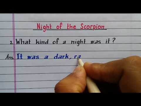 What kind of night was it? Night of the Scorpion Notes | Class 12 | Alternative English | AHSEC