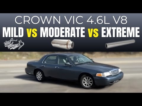 Ford Crown Vic 4.6L V8: Mild vs Moderate vs Extreme Exhaust Sound!