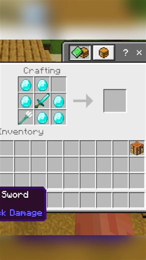 Minecraft me craft a Trident sword #minecraft #mcpe #shorts