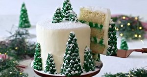 How To Bake A Christmas Themed Tree Cake