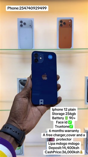 Iphone 12 Plain (Blue) - 256GB with Warranty and Accessories