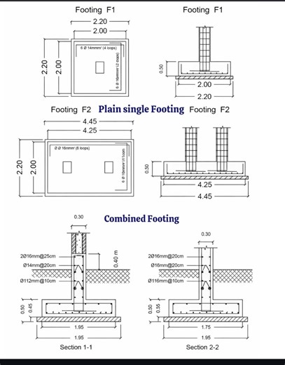 Footing Layout | How to read Footing Drawing . . . . . . . .. #development #knowledge #construction #constructionlife #socialmedia #information #structure | Engineering GURU