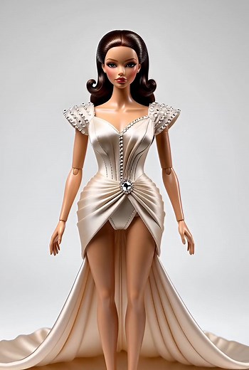 Timelapse magic: a full-body Barbie-style doll getting a couture mini-gown from raw fabric to runway-ready in seconds. Clean, smooth transformation and a flawless final look. #Barbie #DollFashion #DollDesign #TimelapseVideo #fblifestyle | Barbie World