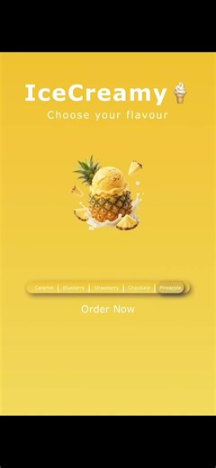 Ice cream landing page (HTML, CSS & JS)