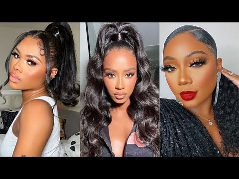 Ponytail Hairstyle Ideas for Black Women #hairstylesforblackwomen