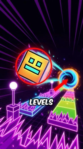 Why the Cube in Geometry Dash never stops jumping through those dangerous levels? 🥲 #shorts