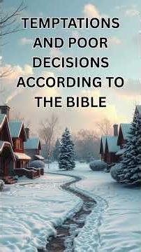 Temptations and Poor Decisions According to the Bible