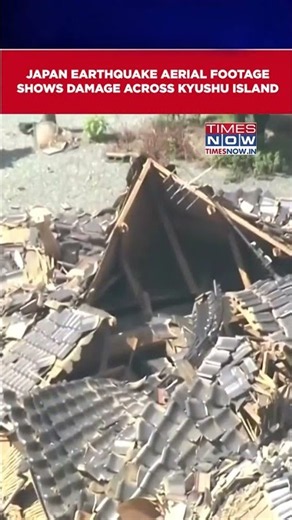 Japan Earthquake Aftermath: Aerial Visuals Reveal Earthquake Damage Across Kyushu Island #shorts