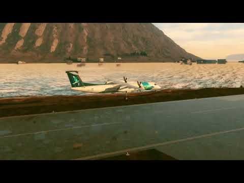 first landing attempt at Ísafjörður BIIS - Majestic Dash 8 Q400 Pro - P3d 6