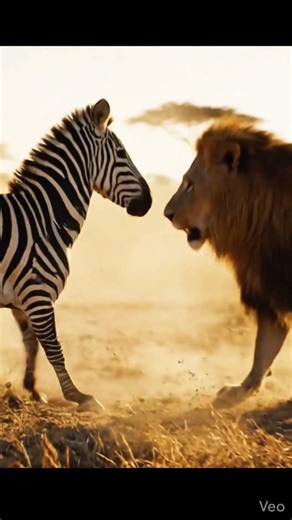 Zebra Kicks Lion Away 🦓🦁 | Powerful Survival Moment