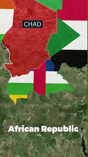 Which countries are neighbours of Chad ? 🤔 #countries #geography #fyp #maps #politics