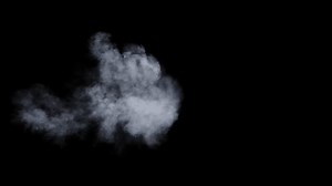 Smoke, steam explosion or puff animation with embedded alpha channel. ProRes 4444