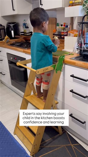 Child psychologists often remind us that children learn best through real-life experiences — and the kitchen is full of them Every time your little one helps stir, pour, or taste, they’re building confidence, coordination, and connection. It’s not just about cooking — it’s about belonging, learning patience, and feeling trusted. With the Dino Tower®️🦖, your child can safely explore that world right beside you. Because independence starts with inclusion 💛 child development, toddler independence