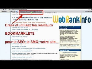 Créer et utiliser des bookmarklets pour le SEO, SMO, sites web