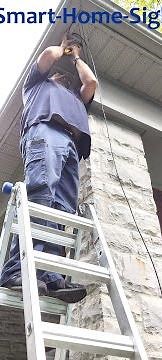 How to running wires for security camera around of a finished house .