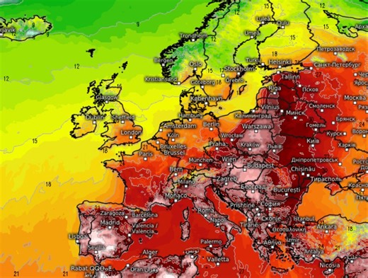 Full list of European countries under heatwave alerts as 42C temps grip Spain