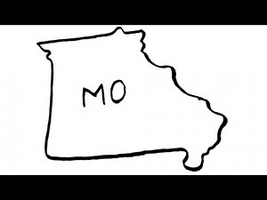 How to Draw Outline Map of Missouri | A State of United States of America | ‪@XYZArts007‬