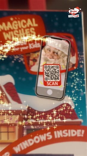 We’re bringing the holiday magic to life! Just scan the QR code on the Kinder Pop-Up Countdown Calendar, create a profile in the Portable North Pole app and add your kids’ info! Then, receive personalized video messages from Santa for your child through the end of December! Drop a 🎅 if you’re ready for the countdown to begin! | Kinder