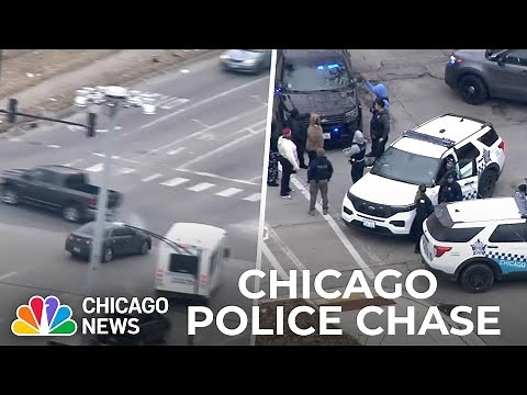 Full: WILD police chase through multiple Chicago expressways and into city streets