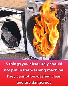 5 things you absolutely should not put in the washing machine 👇 | Video Clip