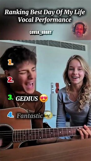Ranking Best Day of my life Vocal performance #cover_short #duet