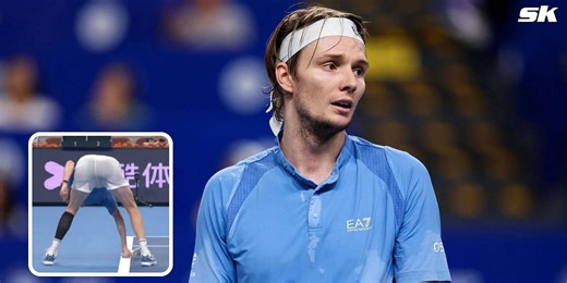 WATCH: Heated moments at China Open as Alexander Bublik obliterates his racket in anger during 1R clash against Flavio Cobolli