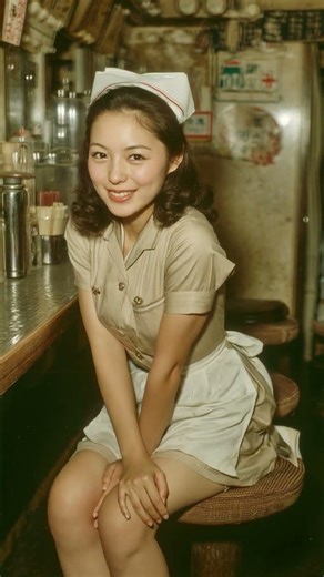 📸動く昭和ブロマイド74｜憧れのウエイトレス #昭和 #職業 #shorts #ai
