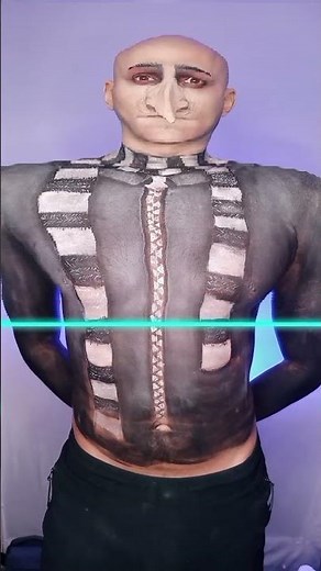 Gru Cosplay | This one was cursed as hell! Despicable Me makeup transformation