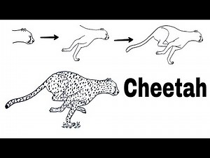 CARA MUDAH MENGGAMBAR CHEETAH | HOW TO DRAW CHEETAH EASILY