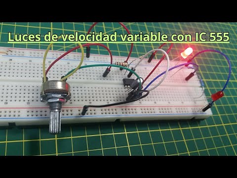 Luces de velocidad variable con circuito integrado 555