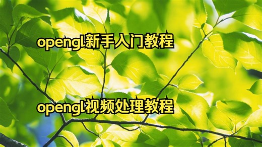 opengl新手入门教程 opengl视频处理教程 c语言ope