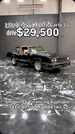 1.4K views · 738 reactions | 1988 Monte Carlo SS $29,500 ✅T-Tops...