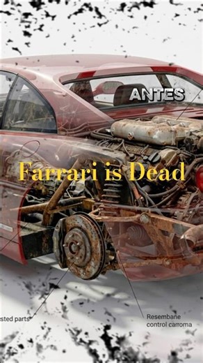 This Rusted Ferrari F355 Came Back #aivideo #farrari #carrestoration #viral #trending #viralvideos