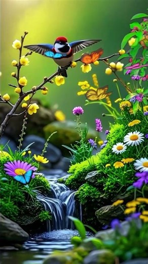 relaxation of flowing water crirping birds #water #nature #relaxing