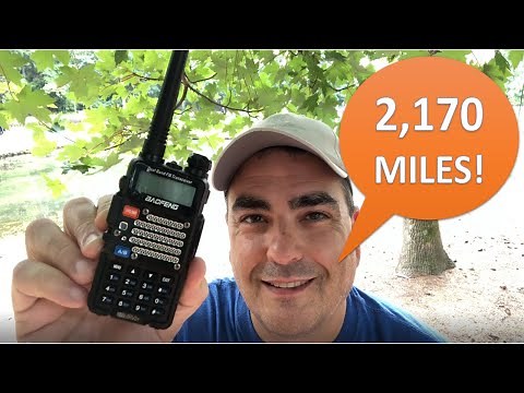 Baofeng UV-5R ham radio, talking from Atlanta to Seattle